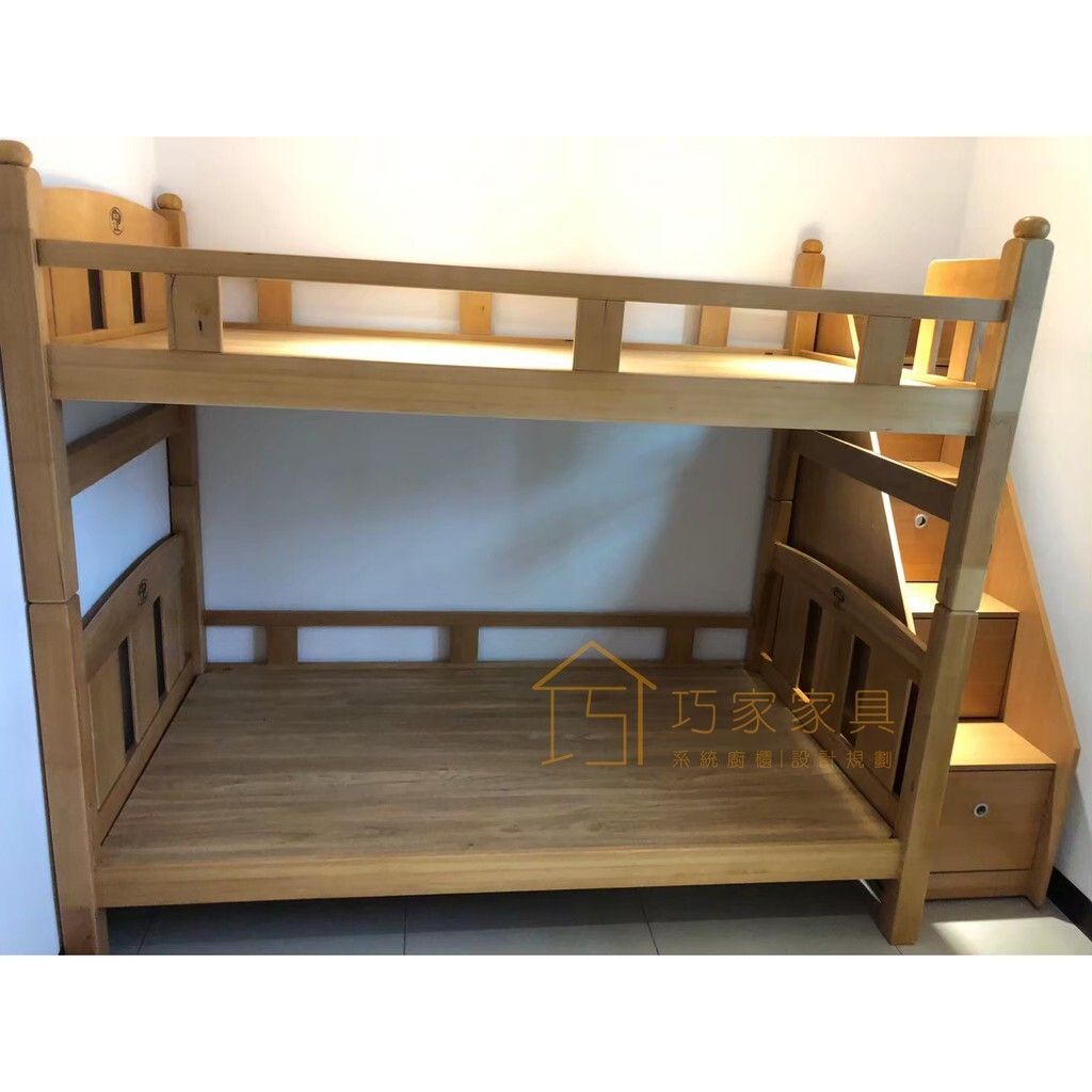 CJ艾薇3.5尺梯櫃型雙層床/上下舖/四分床板/含稅開發票/免運含安裝/台灣製造/工廠直營---巧家家具