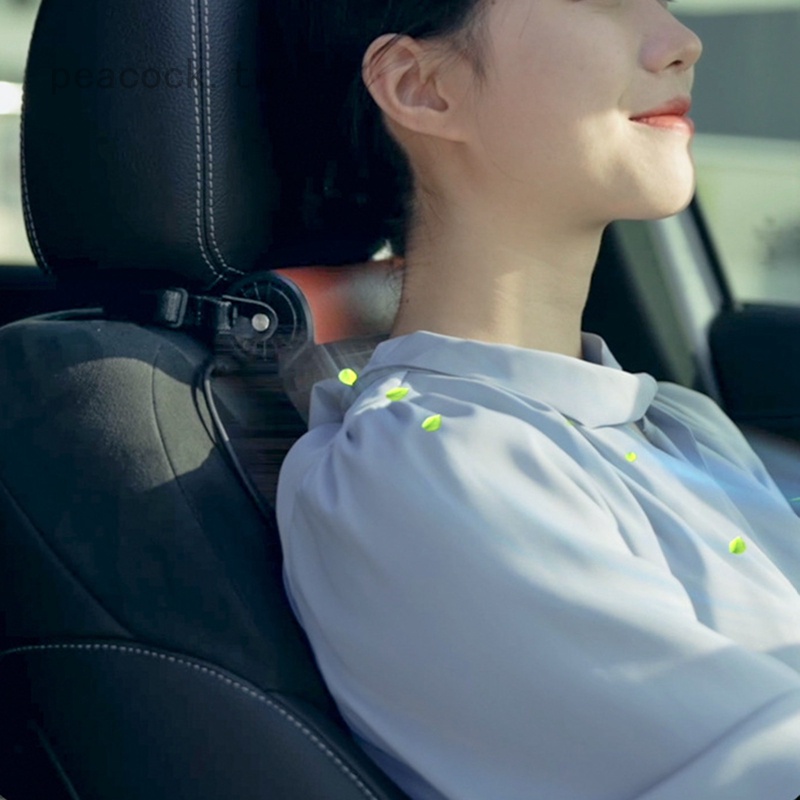 新款汽車後枕風扇 USB車內座椅通風後背無葉車用風扇