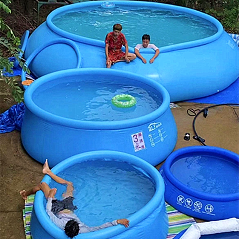 充氣夾網遊泳池 圓形游泳池 成人洗澡池 兒童游泳戲水池 大型家用泳池