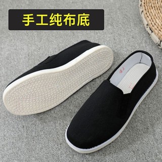 老北京布鞋男手工千層底男女款布底鞋春夏透氣防臭吸汗休閑爸爸鞋