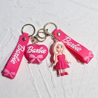 粉色芭比娃娃PVC掛鏈鑰匙扣學生閨蜜書包barbie吊飾鑰匙扣