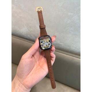 8代錶帶 適用Apple Watch 錶帶 蘋果手錶se iwatch皮質錶帶 小蠻腰錶帶45/41mm