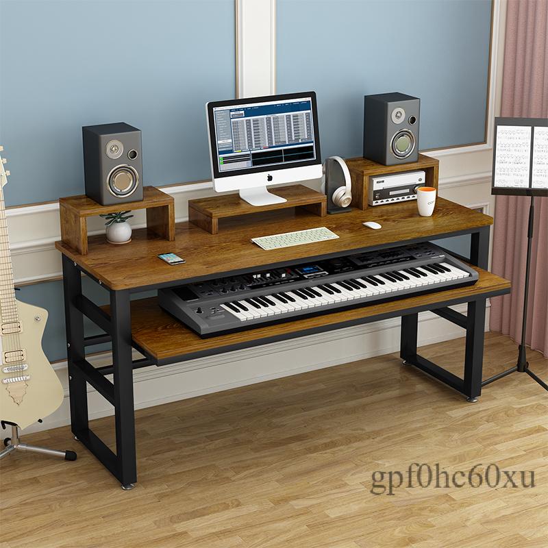 簡約現代电子琴桌電鋼琴音樂編曲桌工作調音台錄音棚家用琴架琴桌