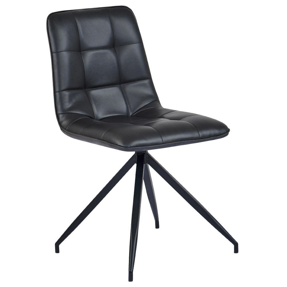 【HOLA】Actona艾德華餐椅 黑色 型號CAPONE/RETRO PU BLACK 247