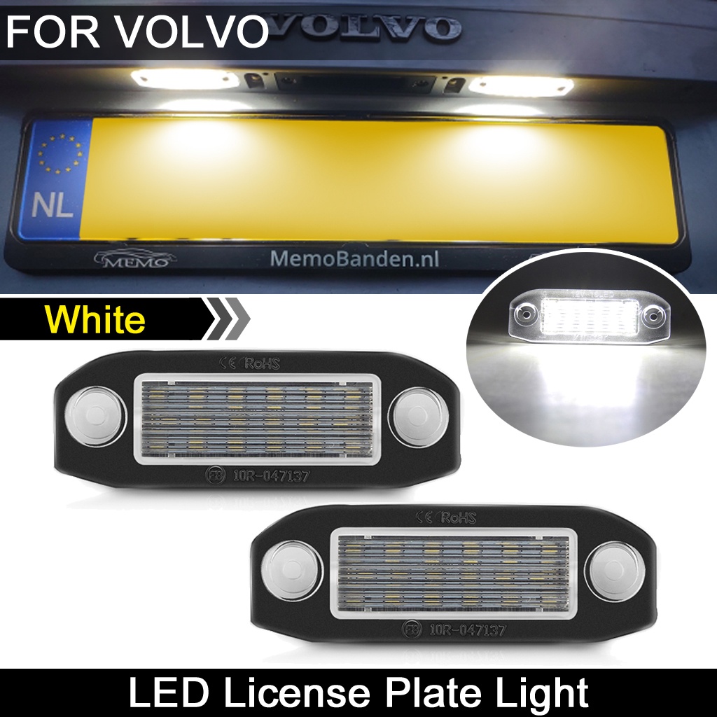 2 件裝高亮度白色 LED 牌照燈牌照燈適用於沃爾沃 C30 C70 S40 S60 S80 V50 V60 V70 X
