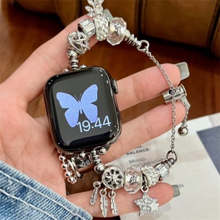 單鏈潘多拉金屬錶帶 適用於Apple Watch手鏈 設計款 女士手錶鏈 iWatch45MM 49MM S9 S8
