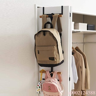 日式創意雙肩包門后掛架 雙層背包架 櫥櫃衣櫃掛鈎免打孔掛衣鈎收納