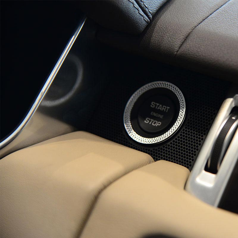 Range Rover Sport ABS材質 一鍵啟動裝飾貼圈 按鍵貼 Vogue Evoque 啟動開關環 內飾改裝