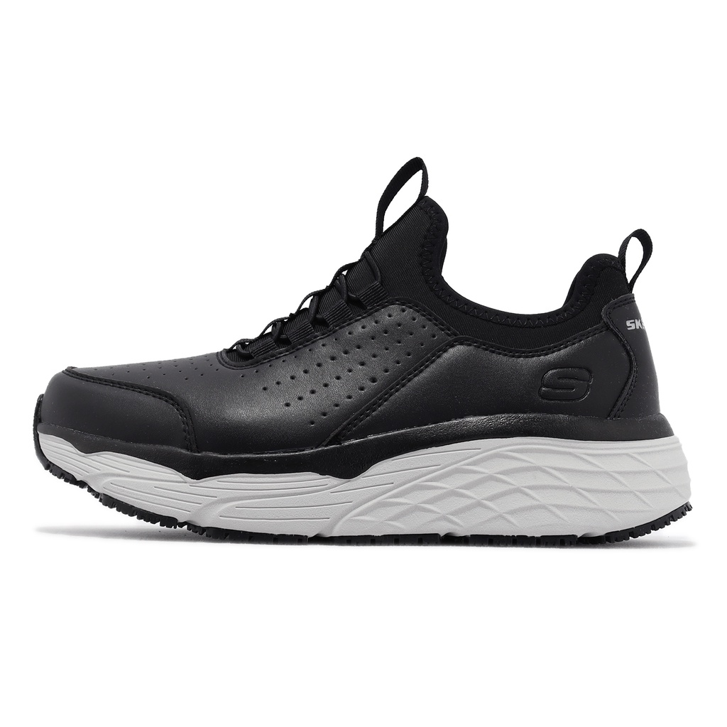 Skechers Max Cushioning Elite SR 全黑 厚底 工作鞋 女鞋【ACS】 108060BLK