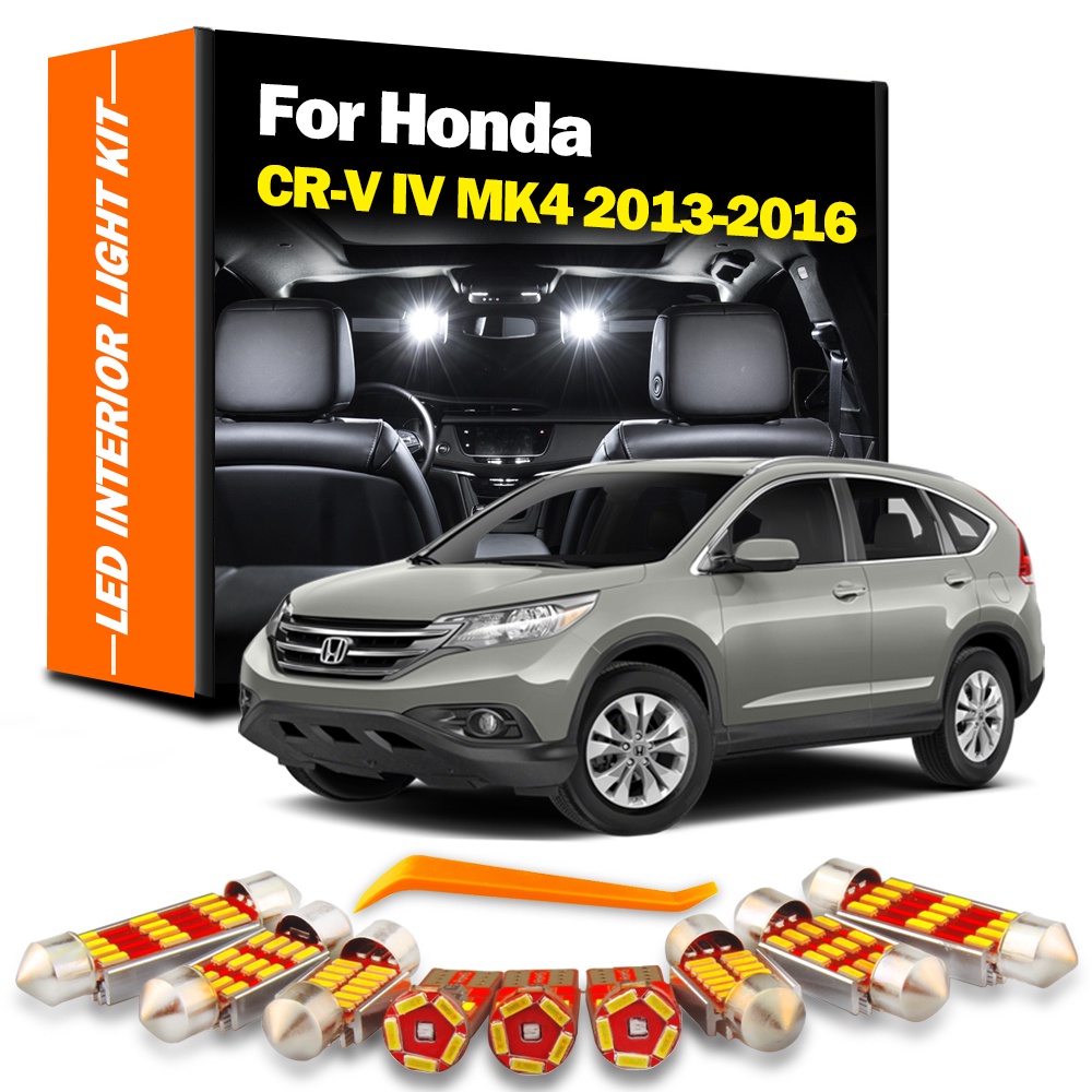 HONDA 14 件 Led 車內燈牌照燈套件適用於本田 CRV CR-V IV MK4 4 2013 2014 201