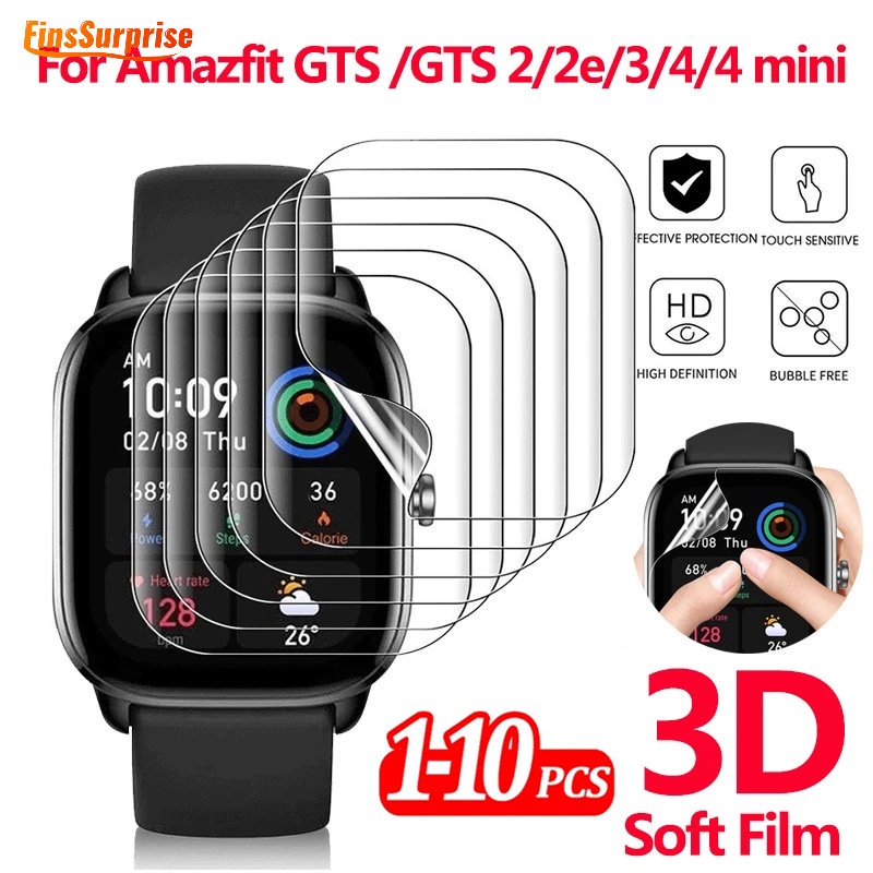 10/1 件適用於 Amazfit GTR 4 GTS 4 2 迷你軟屏保護膜高清防刮水凝膠膜適用於華米 Amazfit