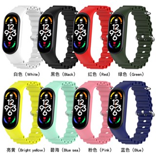 小米8矽膠錶帶 一體替換手環 Xiaomi 7手錶帶 適用於小米7/6/5/4/3代 運動手環 小米防水錶帶 小米手環8