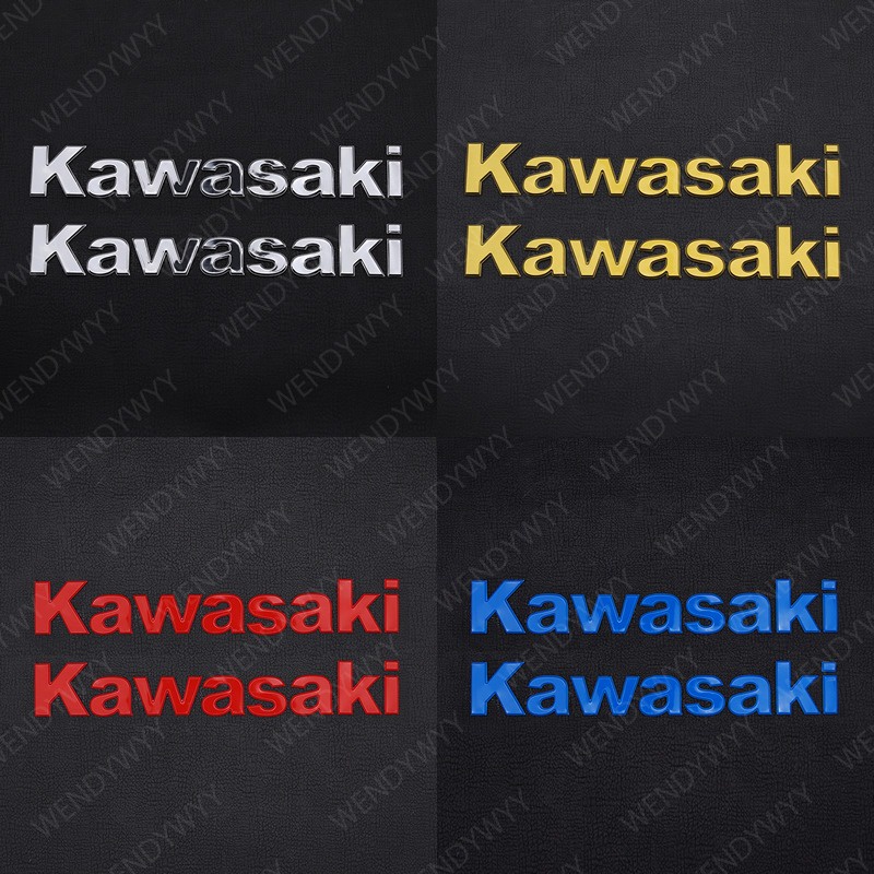 三維 Kawasaki 浮雕字母徽章徽章貼花坦克車輪貼紙適用於川崎忍者 250R 300R ZX6R ZX636 ZX1