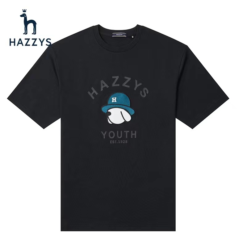 Hazzys 夏季新款男士短袖T恤休閒活力上衣