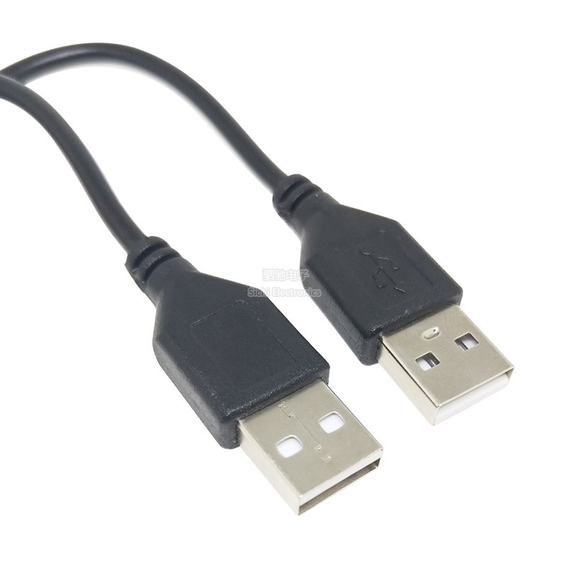 USB公對公數據線 1.2米散熱器電腦A公轉A公延長線 50CM全銅電源線