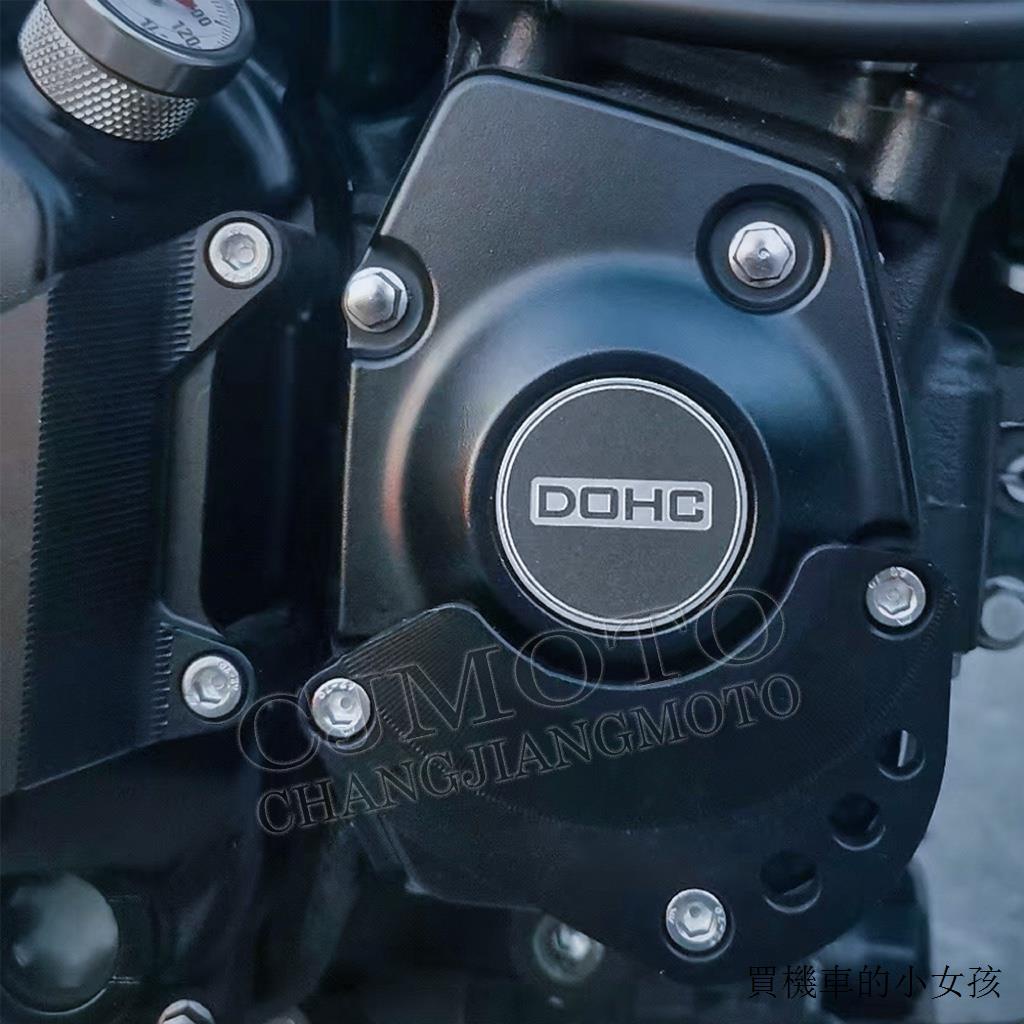 CUB110貨架適用川崎Z900RS發動機DOHC標離合器電機蓋貼花金屬徽章裝潢貼紙