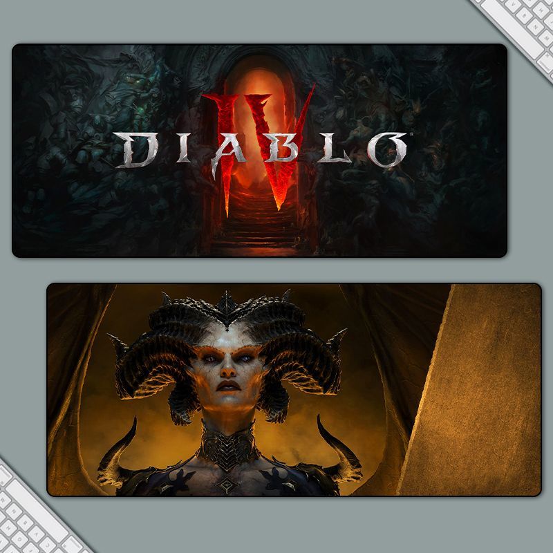 暗黑破壞神4 超大滑鼠墊 Diablo IV鎖邊訂製鍵盤長款桌墊遊戲周邊