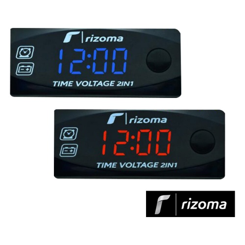 Rizoma LED 數顯電壓表 12V 和時間表電壓表 2 合 1