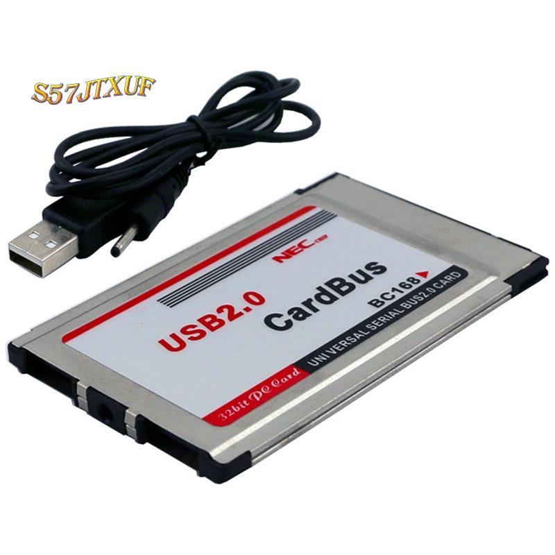 Pcmcia 轉 USB 2.0 CardBus 雙 2 端口 480M 卡適配器,適用於筆記本電腦