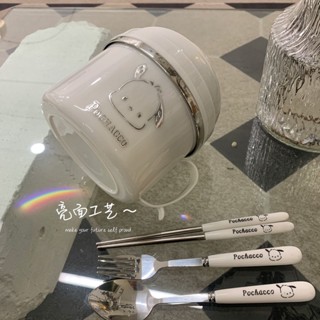 YAFENG★現貨★304不鏽鋼泡麵碗 ins帕恰狗貼紙快餐杯 學生上班族帶飯盒 不鏽鋼碗 便當盒 學生飯碗