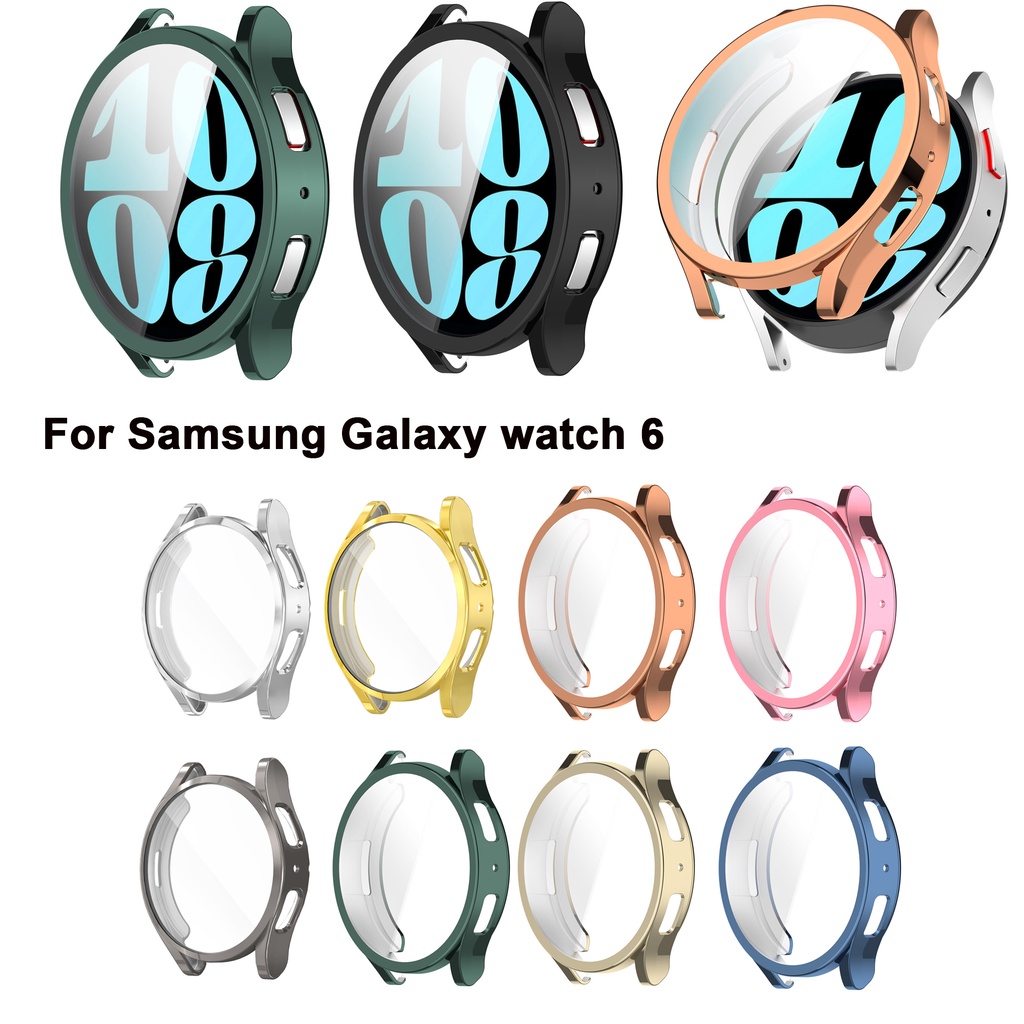 SAMSUNG Tpu 保護殼適用於三星 Galaxy Watch 6 Watch6 40 毫米 44 毫米軟鍍閃亮超薄