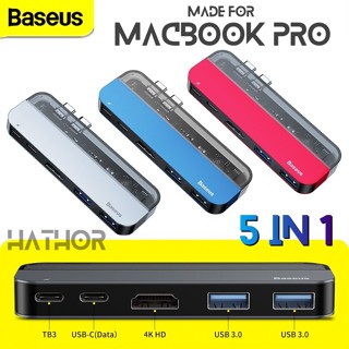 【店長推薦】 多功能HUB集線器 倍思五合一 多功能Type-C 擴充HUB集線器 Macbook轉接器 4K 讀卡機