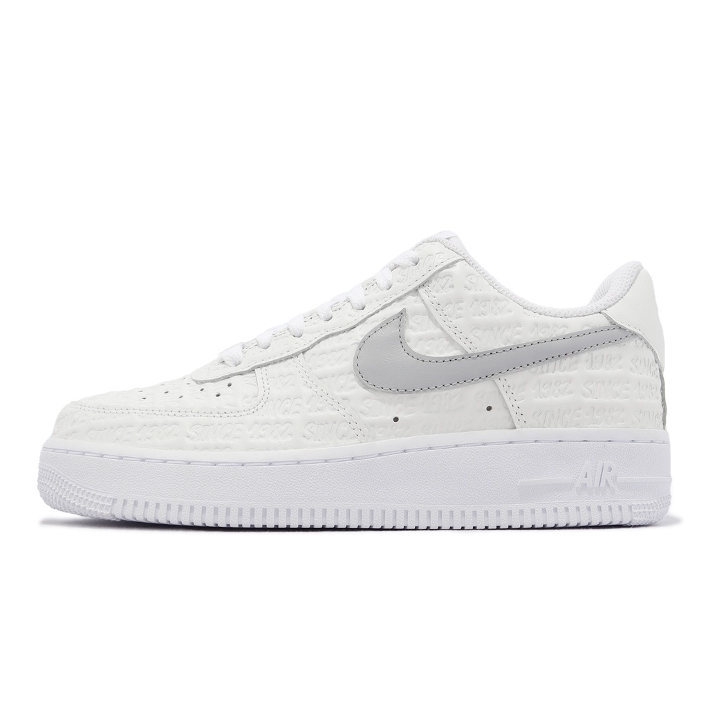 Nike 休閒鞋 Wmns Air Force 1 07 白 灰 滿版壓紋 女鞋 AF1 ACS FJ4823-100