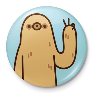 【胖吉貓】樹懶徽章 Pusheen