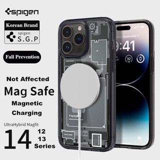 Spigen Ultra Hybrid 防摔電子保護套磨砂磁吸保護殼適用於 Apple iphone 12 13 14