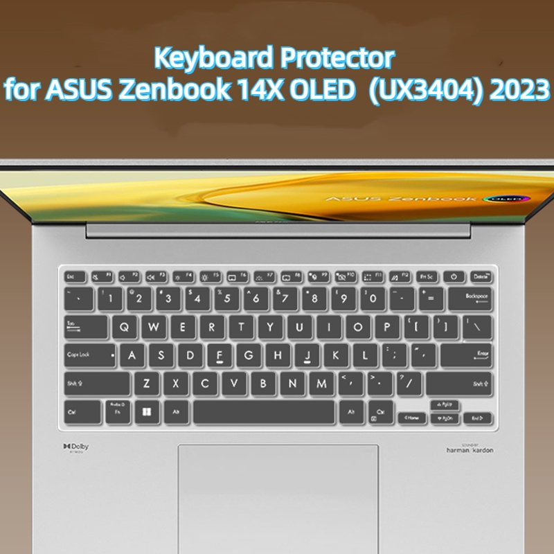 華碩 Zenbook 14X OLED 系列鍵盤保護膜 (UX3404) 2023 鍵盤蓋 TPU 14 英寸鍵盤膜