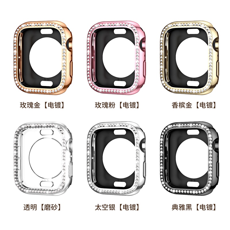 Apple Watch 保護殼 鑲鑽鏤空殼 PC 適用於蘋果手錶保護殼 ultra 保護殼 49mm 45mm 44mm