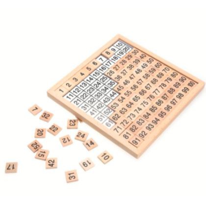 Familygongsi 1-100 數字連續板 蒙氏早教 形狀 配對 拼圖 木製 數獨 學習板 玩具 親子 遊戲 益智