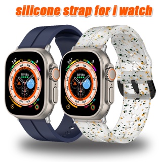 矽膠錶帶運動手鍊correa適用於apple Watch series 6 5 SE 7 8 ultra 49mm i