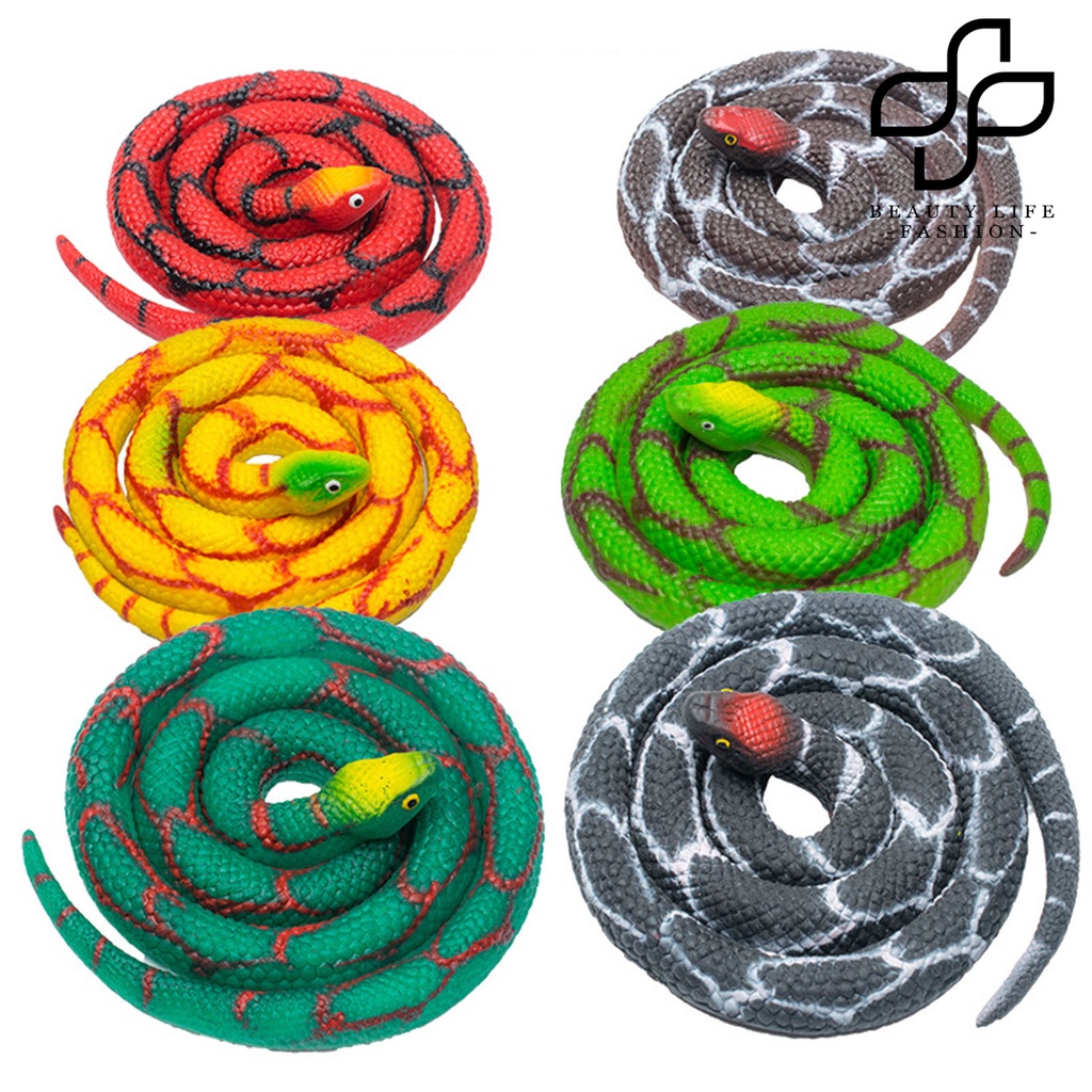 [媽咪寶貝] 仿真蛇玩具整蠱75cm軟膠網紋蛇彩色花紋蛇玩具