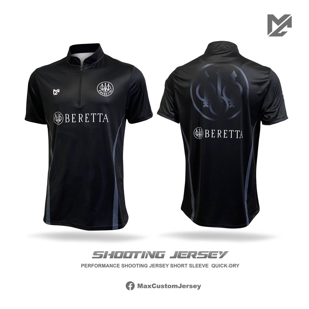 Beretta Jersey Polo 拉鍊領射擊襯衫