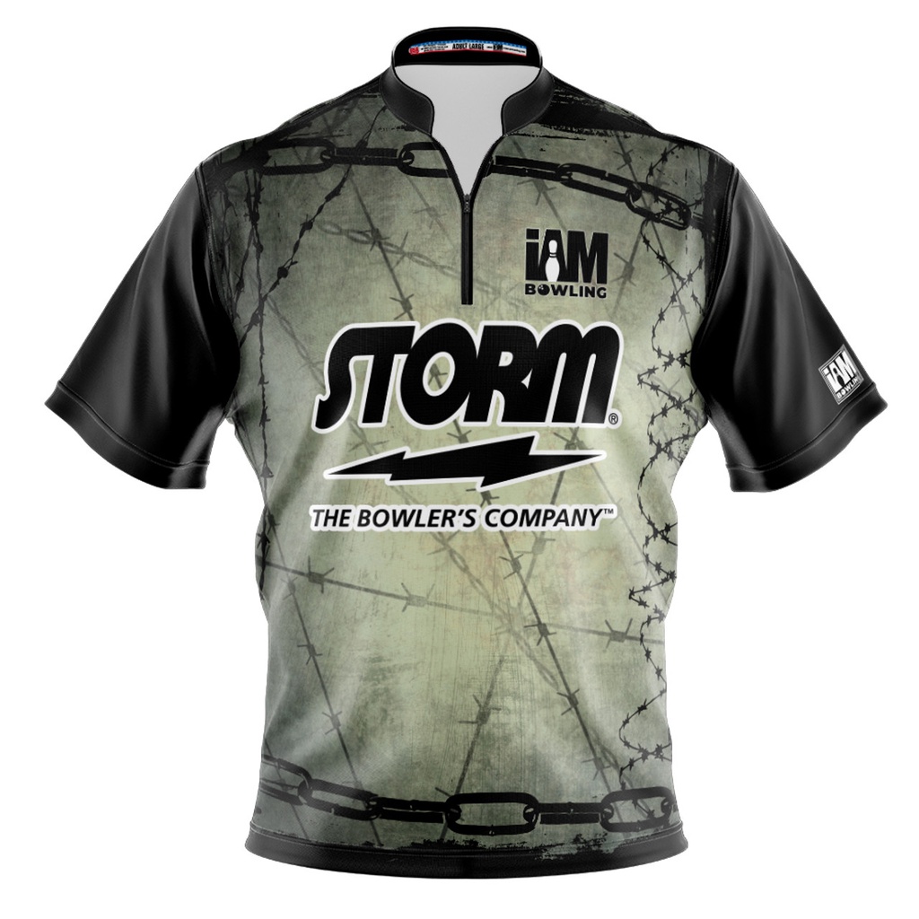 Storm DS 保齡球球衣 - 設計 1506-ST 3D 拉鍊領保齡球襯衫 DIY 名稱