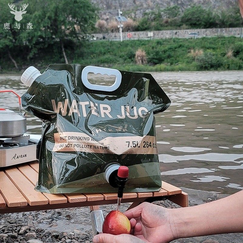 戶外便攜摺疊水袋登山旅遊露營越野塑膠蓄水囊裝水桶大容量儲水袋