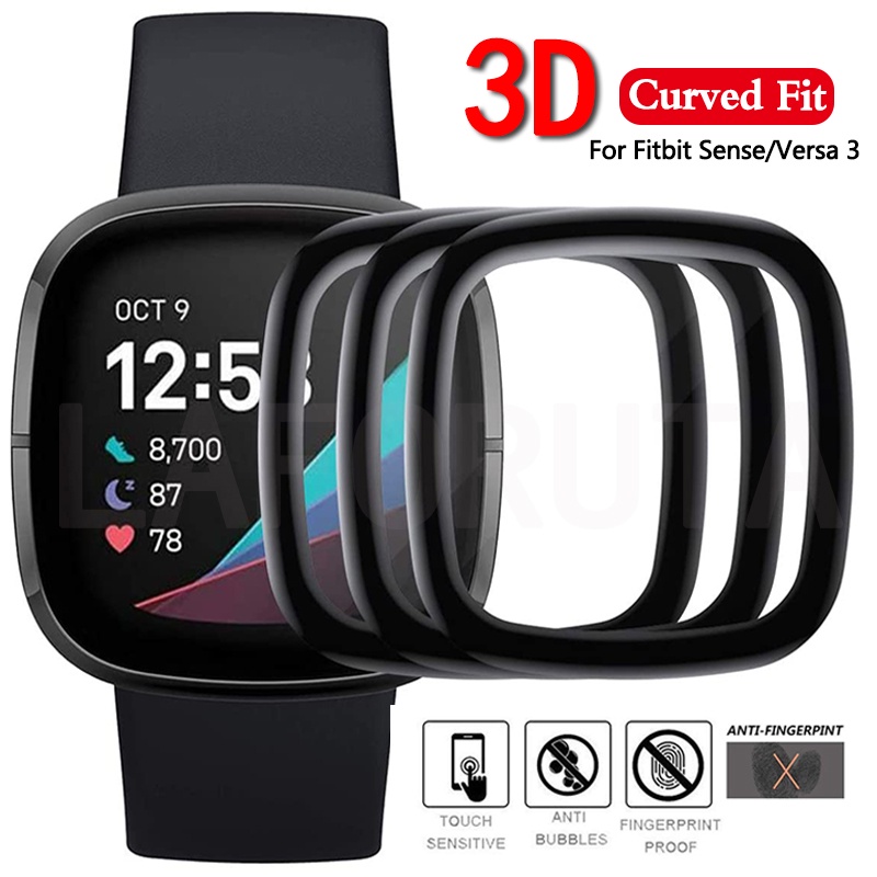 Fitbit Versa 2 全保護膜 4 Sense 保護膜保護膜軟彎曲邊緣全覆蓋屏幕保護膜 Fitbit 4 Sen