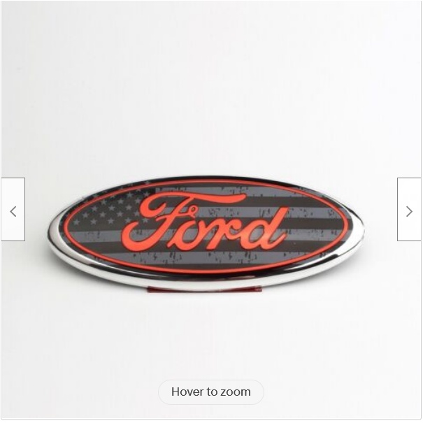 1x 適用於福特 F150 F-150 標誌 9 英寸紅色橢圓形前格柵標誌