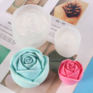 3D玫瑰矽膠模具 DIY威士忌冰球模具蠟燭肥皂模具香薰石膏模具手工皂模具情人節系列模具冰淇淋模具烘焙工具*&-*