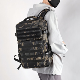 新款戶外迷彩登山包多功能大容量後背包休閒簡約旅行背包