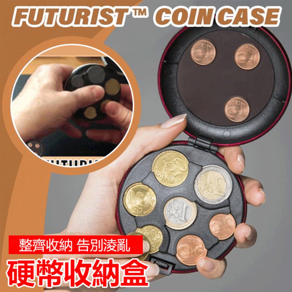 商務禮品優選圓形鋁製歐元硬幣盒美元硬幣盒