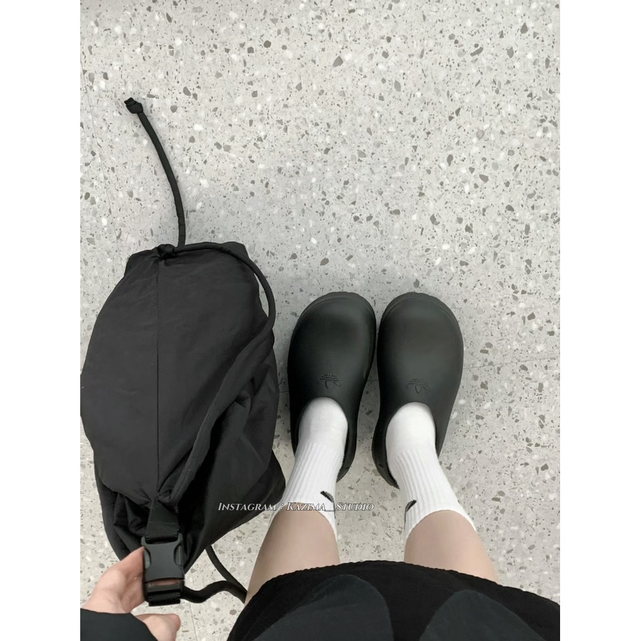 Kazima｜現貨 愛迪達 Adidas Stan Smith Mule 厚底 防水 雨鞋 穆勒鞋 黑色 IE4626