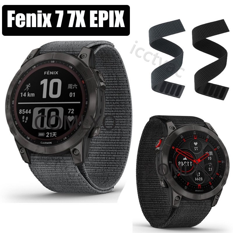 Garmin Fenix 7X 7 EPIX GEN 2 Enduro 6X 6 Pro MK1 本能2 錶帶 尼龙