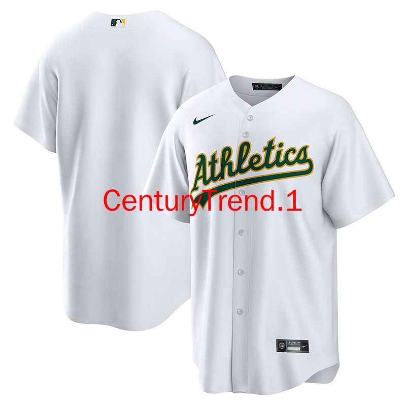 男士美職棒 Oakland Athletics 奧克蘭運動家隊 刺繡球衣棒球服小外套