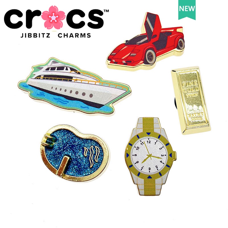 jibbitz crocs charms 鞋釦 洞洞鞋配飾 大富豪系列 遊艇 跑車 泳池 2023新款crocs鞋花 D