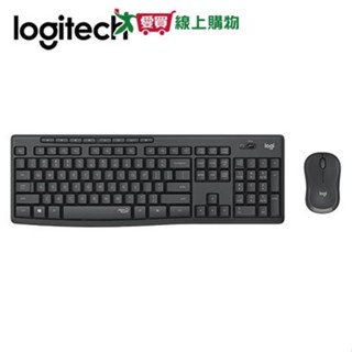 Logitech羅技 無線靜音鍵鼠組MK295-石墨灰【愛買】