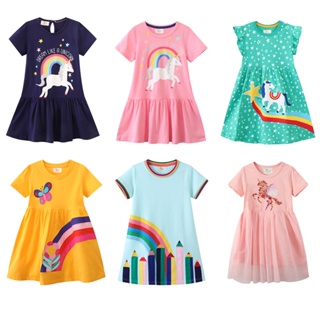 1-8歲 小女孩衣服 童裝 可愛 卡通 純棉 時尚 短袖洋裝60003