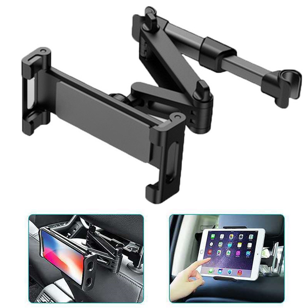 適用於 iPad Pro 12.9 英寸的 4.7-13 英寸平板電腦手機支架後座頭枕安裝支架汽車配件的平板電腦車載支架