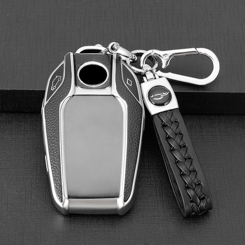 Tpu 皮革汽車智能鑰匙包保護套外殼包鑰匙扣保護套適用於 BMW 5 7 系列 G11 G12 G30 G31 G32